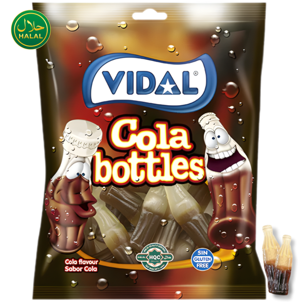 VIDAL - Cola Bottles HALAL 90g